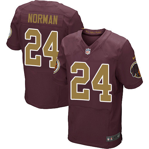 Men's Elite Josh Norman Nike Jersey Burgundy Red Alternate - #24 80th Anniversary NFL Washington Redskins